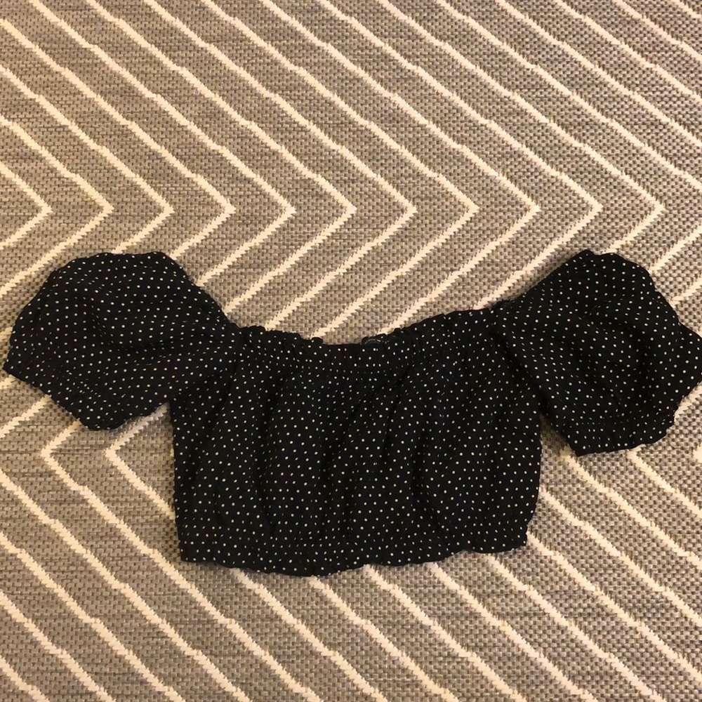 Brandy Melville polka dot crop top